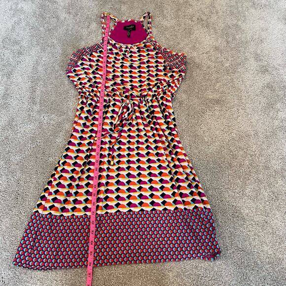 Laundry by Shelly Segal Women's Dress Abstract Print Pink Sleeveless Size M - Picture 7 of 9